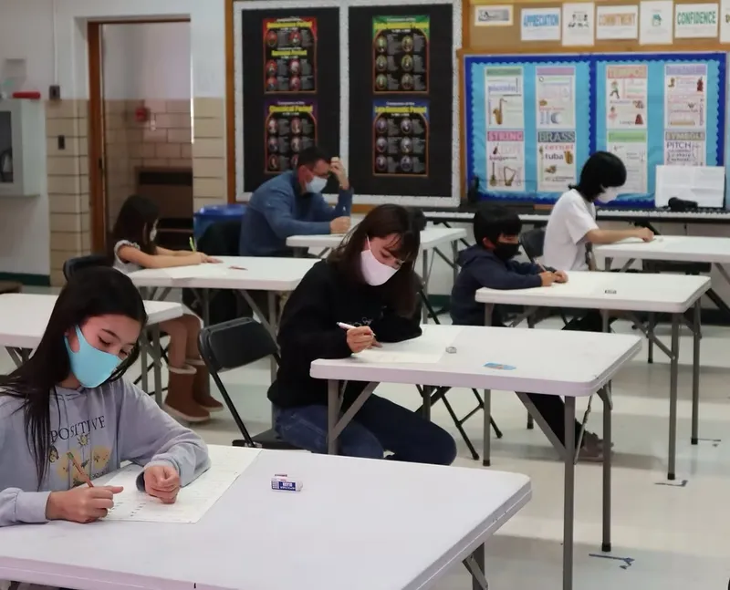 漢字検定実施の様子 1